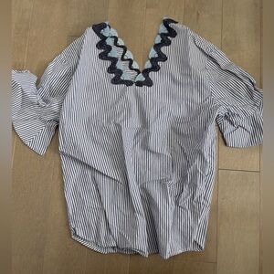 🩵 Sandro embroidered top (like brand new)